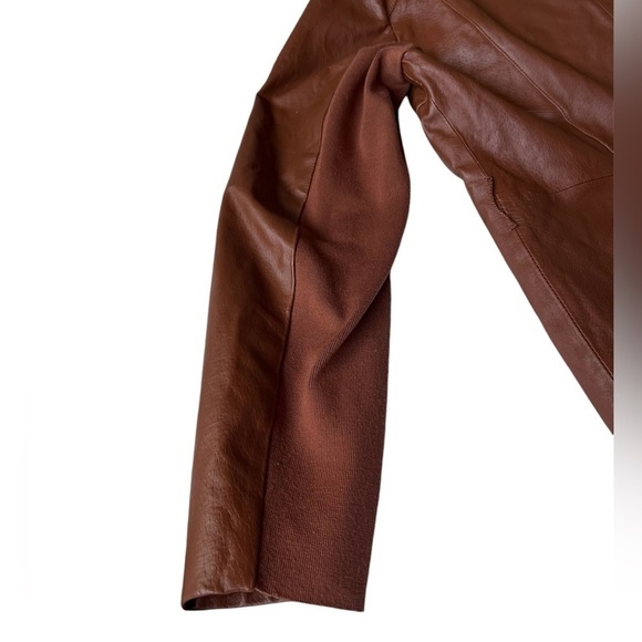 IMAN brown leather trench coat Y2K - Picture 8 of 10